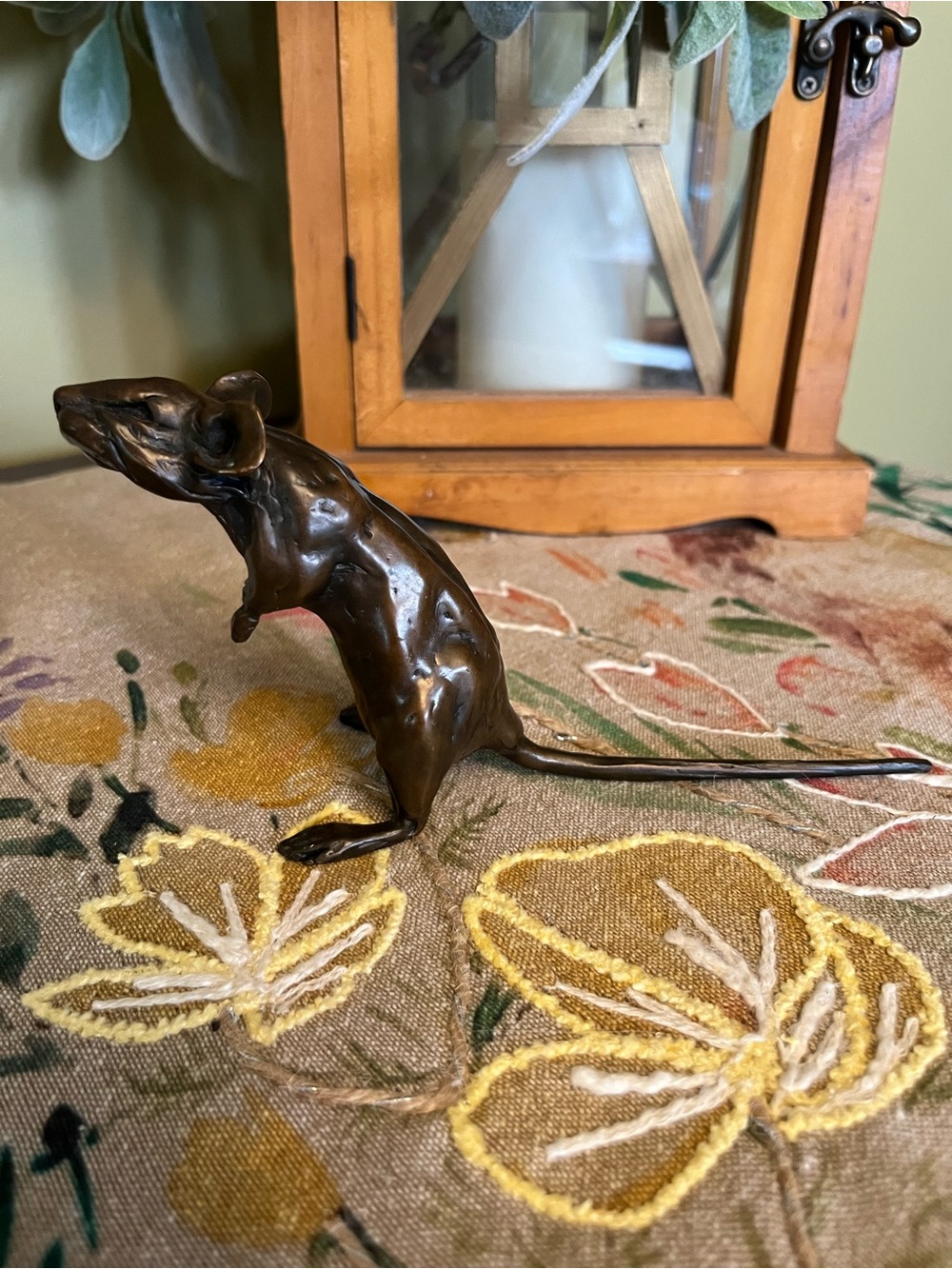 Steve Worthington Spritely Mouse Bronze Sculpture- Home Accents